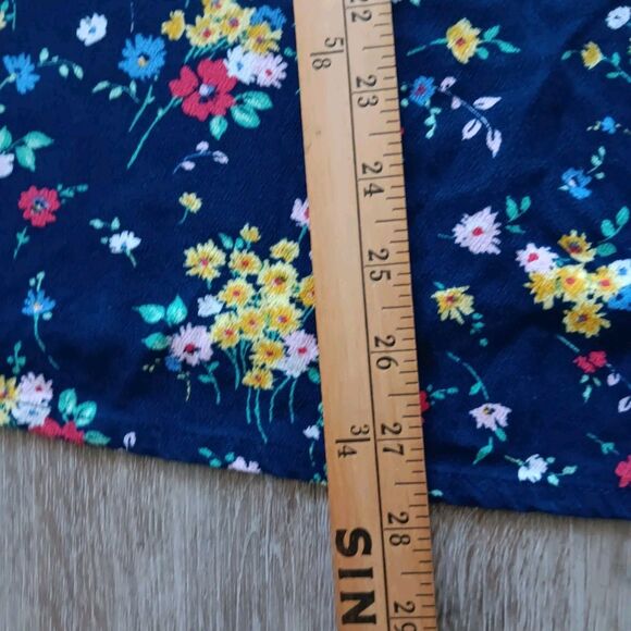 Floral Peasant Top Womens 2X Vneck Pullover 3/4 Sleeve St Johns Bay Boho Comfort - Picture 9 of 10